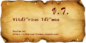 Vitárius Tímea névjegykártya
